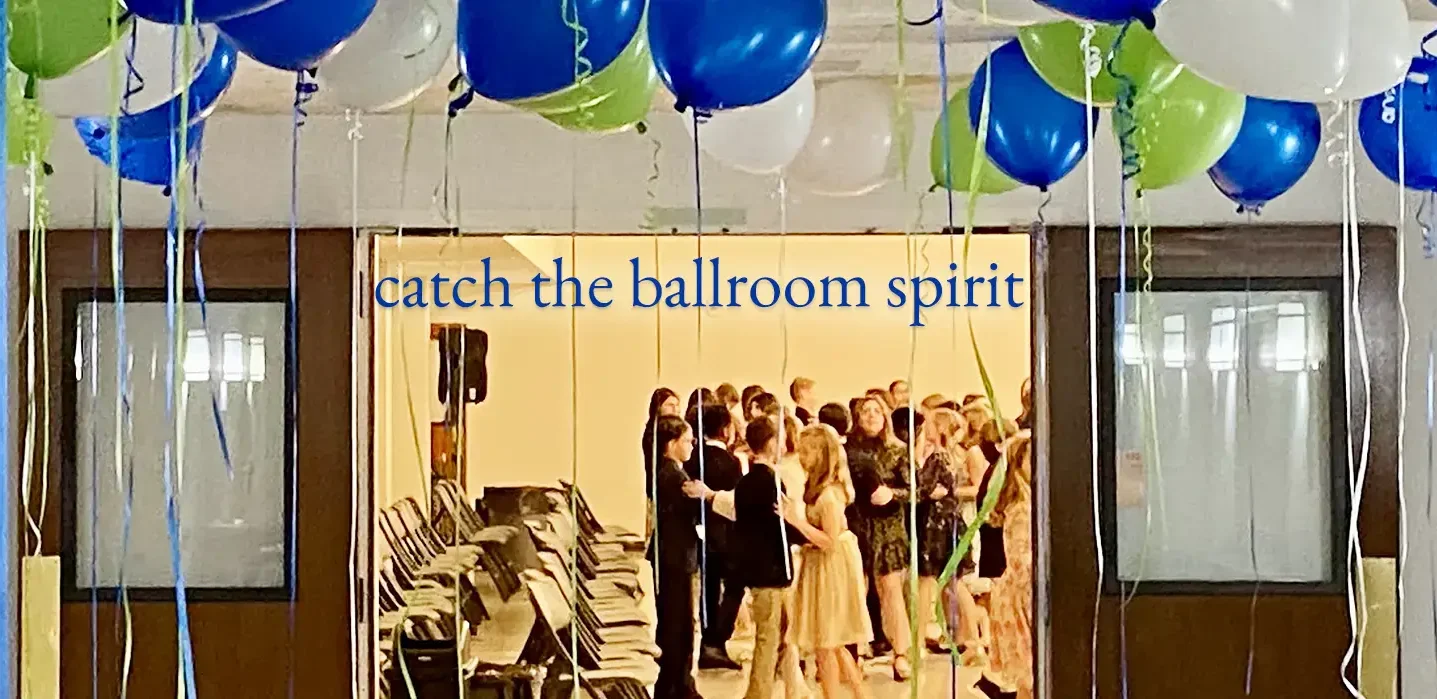 Entrance to the dance with balloons