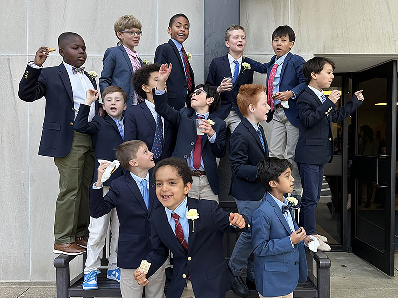 Boys at cotillion dance