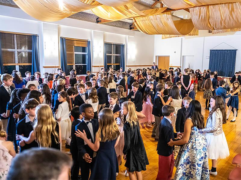 Students dancing at cotillion dance